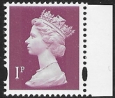 Y1667  1p 2B crimson. blue fluor  Enschéde  DX40  U/M (MNH