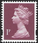 Y1667  1p 2B crimson. blue fluor. ex sheet. Enschéde   U/M (MNH