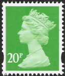 Y1685  20p CB bright green,  blue fluor ex FH42 Questa  U/M (MNH)