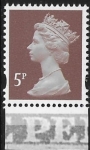 Y1670  5p  2B  dull red-brown  DLR blue fluor ex DX38  U/M (MNH)
