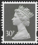 Y1694  30p 2B  deep olive-grey. blue fluor.  ex sheet. Harrison  U/M (MNH)