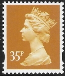 Y1698  35p  2B  yellow. Blue fluor ex sheet  Enschede  U/M (MNH)