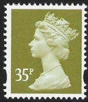 Y1701  35p  CB  yellow-olive. blue fluor. ex sheet   DLR  U/M (MNH)