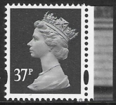 Y1704  37p  2B  grey-black. blue fluor  ex DX32 DLR   U/M (MNH)