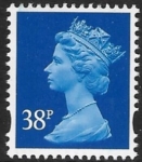 Y1707   38p 2B  ultramarine. blue fluor. ex GLA1 Walsall. U/M (MNH)