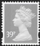 Y1709  39p  2B  grey. blue fluor. ex sheet  DLR   U/M (MNH)