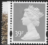 Y1709  39p 2B  grey. blue fluor ex DX34 Walsall U/M (MNH)