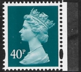Y1711  40p 2B  turquoise blue. blue fluor. ex DX36 Enschede U/M (MNH