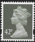 Y1715  42p  2B  deep olive-grey. blue fluor ex sheet. DLR  U/M (MNH)