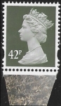 Y1715  42p 2B  deep olive-grey. blue fluor ex DX34 Walsall. U/M (MNH)