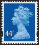 Y1720  44p 2B  bright blue. blue fluor ex sheet  DLR  U/M (MNH)