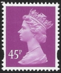 Y1721  45p  2 bright mauve. blue fluor. ex sheet. DLR  U/M (MNH)