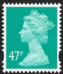 Y1723  47p  2B  turquoise green. blue fuor. ex sheet   DLR  U/M (MNH)