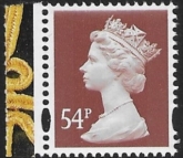 Y1728  54p 2B red-brown TII blue fluor ex DY21  Enschede U/M (MNH)