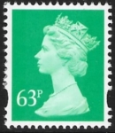 Y1732  63p 2B light emerald. blue fluor. ex sheet   Walsall  U/M (MNH)