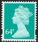 Y1733  64p 2B turquoise green. blue fluor. ex GS1  Walsall.  U/M (MNH)