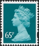 Y1734  65p 2B greenish-blue. blue fluor ex GT1  Walsall U/M (MNH)