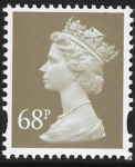 Y1736  68p  2B  grey-brown. blue fluor ex sheet   DLR U/M (MNH)