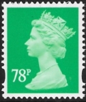 Y1738  78p  2B emerald. blue fluor. ex sheet  DLR  U/M (MNH)