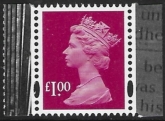Y1744  £1.00 2B magenta. blue fluor. ex DX39  DLR  U/M (MNH)