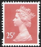 Y1690  25p 2B  rose red. blue fluor. ex sheet  Enschede  U/M (MNH)