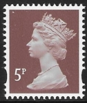 Y1670  5p 2B  dull red-brown blue fluor DLR ex sheet  U/M (MNH)