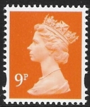 Y1675  9p 2B  yellow orange.blue fluor ex sheet.   DLR  U/M (MNH)