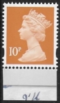 Y1676  10p 2B  dull orange. blue fluor  ex DY3 Walsall   U/M (MNH)