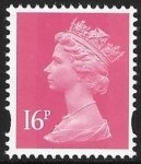Y1680  16p 2B pale cerise. blue fluor ex sheet  DLR  U/M (MNH)