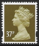Y1705  37p CB  brown-olive. blue fluor. ex sheet.  DLR  U/M (MNH)