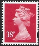 Y1706  38p  2B  rosine. blue fluor. ex sheet.  Enschede  U/M (MNH)