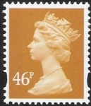 Y1722   46p  2B yellow (high setting ) blue fluor ex sheet  DLR  U/M  (MNH)