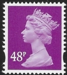 Y1724  48p  2B bright mauve. blue fluor. ex sheet.  DLR  U/M (MNH)