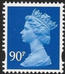 Y1741  90p 2B ultramarine. blue fluor.  ex sheet  DLR  U/M (MNH)