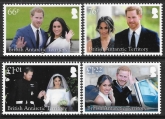 2018 British Antarctic.  SG.741-4 Royal Wedding Set of 4 Values U/M (MNH)