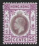 1921  Hong Kong  SG.126  25 cents purple & magenta M/M