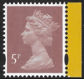 Y1763 5p 2B lake brown Cartor DY2  U/M (MNH)