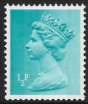 X841  ½p  2B turquoise blue  Harrison sheet U/M (MNH)