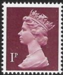 X847ea 1p  RB  crimson  DX8 Harrison  U/M (MNH)