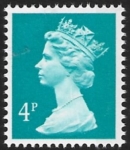 X864ea  4p  LB greenish blue  DX6 Harrison  U/M (MNH)