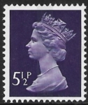 X869  5½p  CB violet  Harrison U/M (MNH)