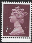 X876ea  7p  LB  purple brown  ex booklet Harrison U/M (MNH)