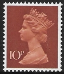 X885  10p  2B orange/chestnut  Harrison  U/M (MNH)