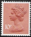 X886  10p 2B  orange brown  type 1 sheet/booklet Harrison  U/M (MNH)