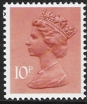 X889  10p  RB orange brown  ex booklet Harrison  U/M (MNH)