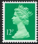 X896eu 12p CB bright emerald  with star underprint type 4  Harrison U/M (MNH)