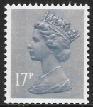 X909eu 17p  2B grey-blue  with underprint type 4  Harrison  U/M (MNH)