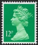 X897  12p  RB bright emerald   ex booklet Harrison  U/M (MNH)
