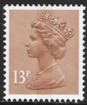 X900eu  13p  CB pale chestnut with underprint type 2  Harrison  U/M (MNH)