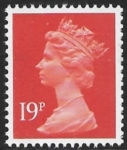 X914  19p  2B  bright orange red  Harrison  Ex booklet perfs all round U/M (MNH)